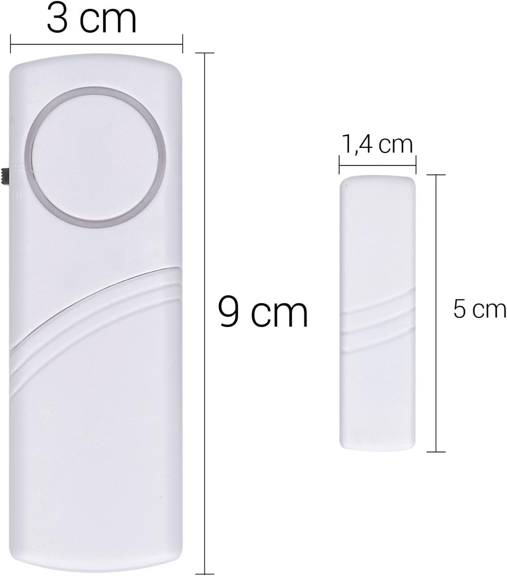 Alarme Porte et Fenêtre - Lot 4x - Alarme Sans Fil Anti-Intrusion