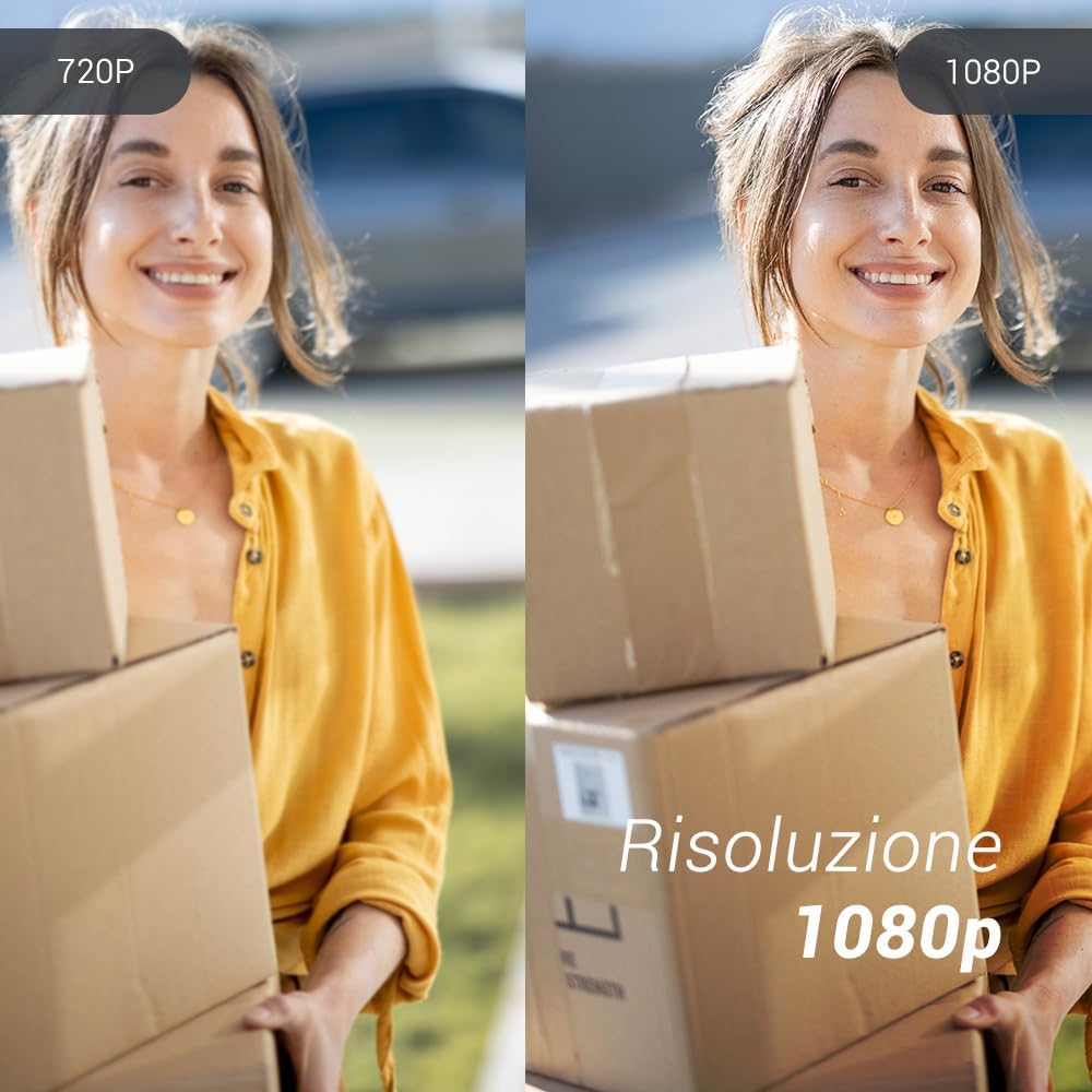 Interphone/Sonnette Vidéo WiFi Système d'Interphone 1080P, Moniteur Tactile
