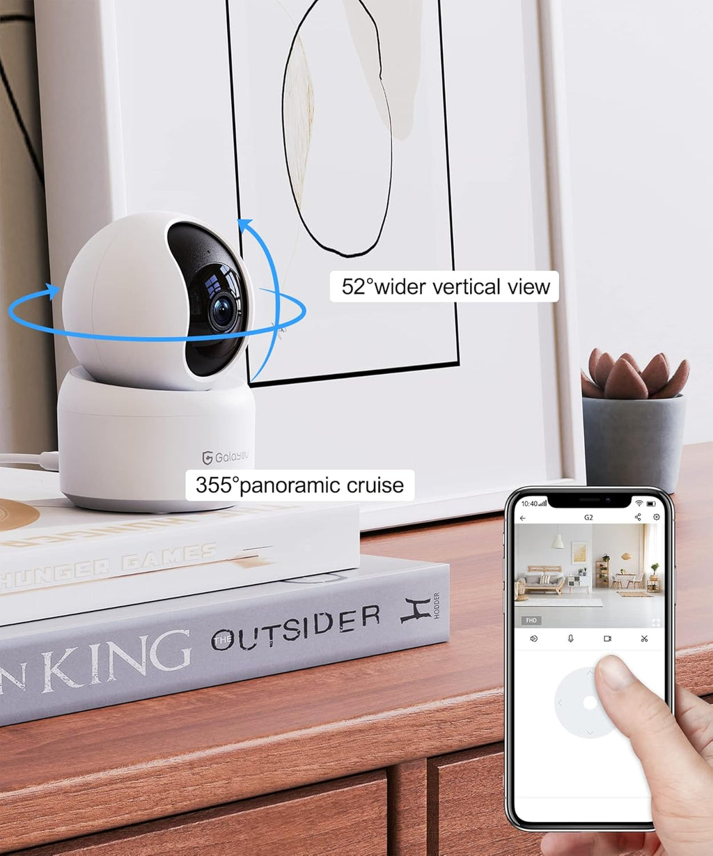 2 Camera de Surveillance Wifi Intérieure - 2 Caméra Interieur Maison 360°