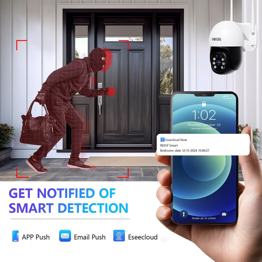 Kit Camera Surveillance WiFi Exterieure - Disque Dur 1To - Système Videosurveillance