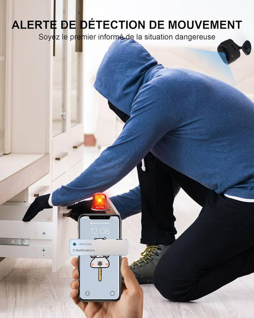 Camera Espion - Mini Caméra de Surveillance WiFi 1080P Intérieur/Extérieur
