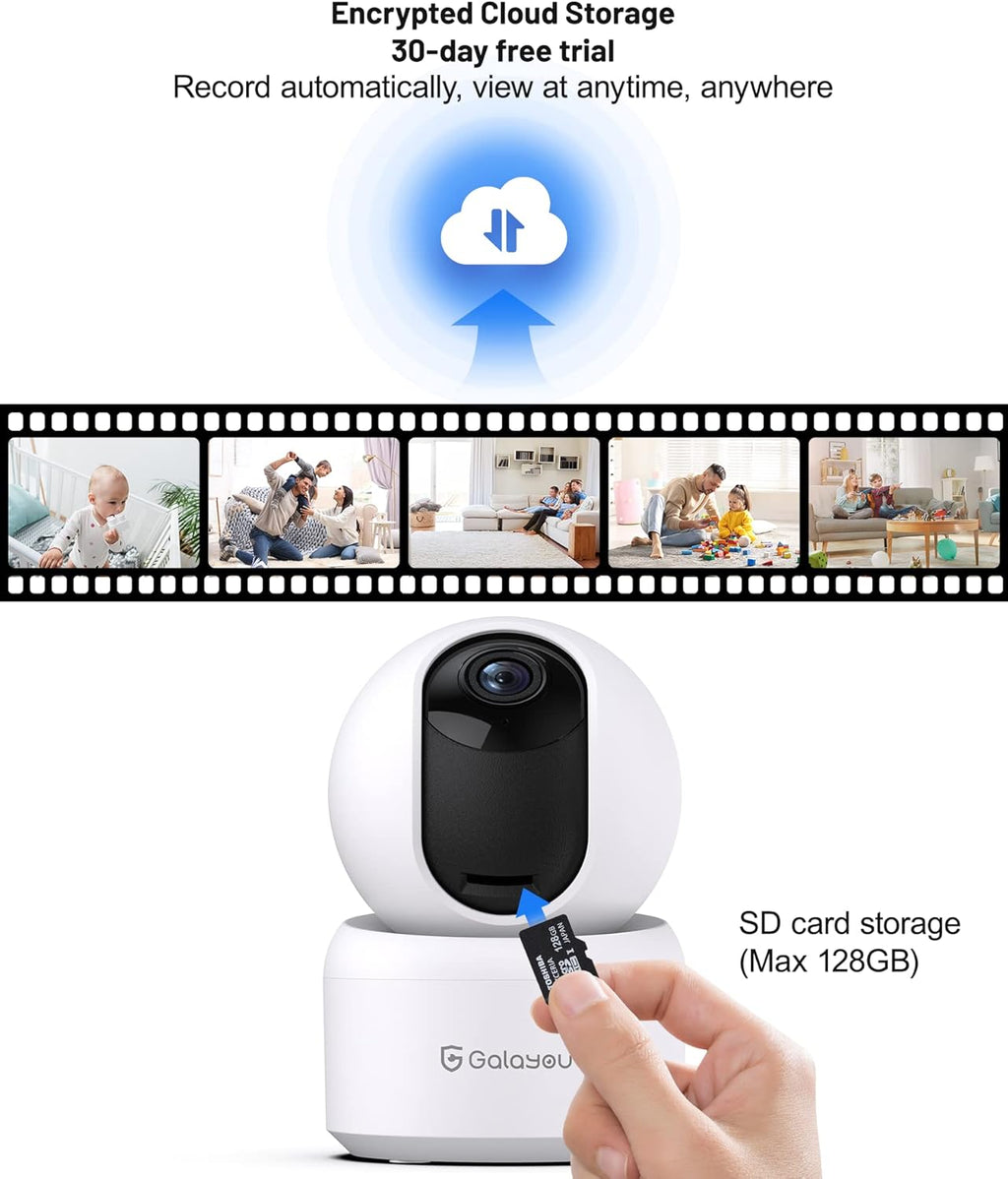 2 Camera de Surveillance Wifi Intérieure - 2 Caméra Interieur Maison 360°