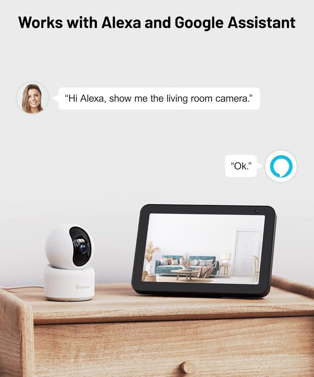 2 Camera de Surveillance Wifi Intérieure - 2 Caméra Interieur Maison 360°