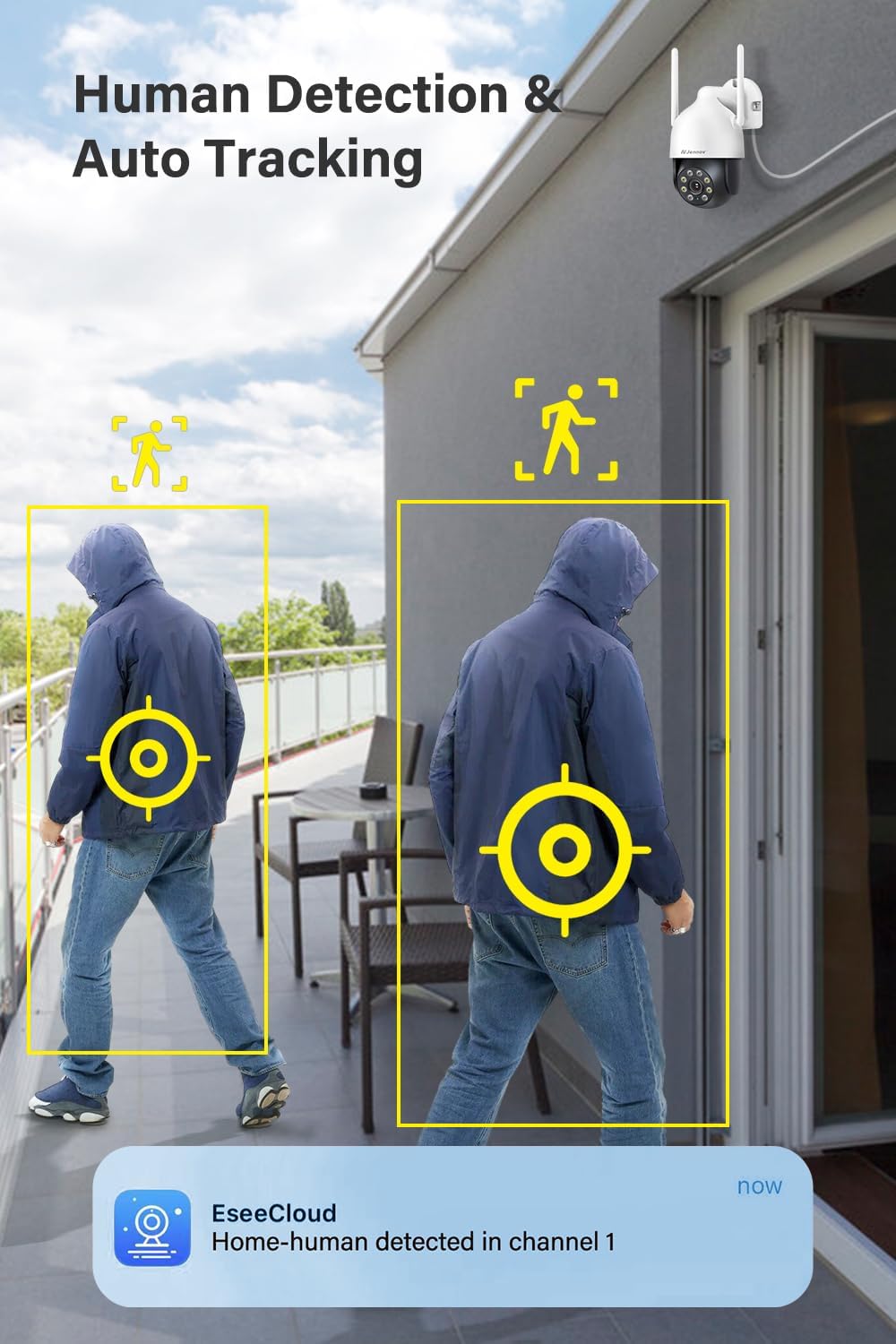 Kit Caméra Surveillance WiFi Extérieure avec 10 Moniteur