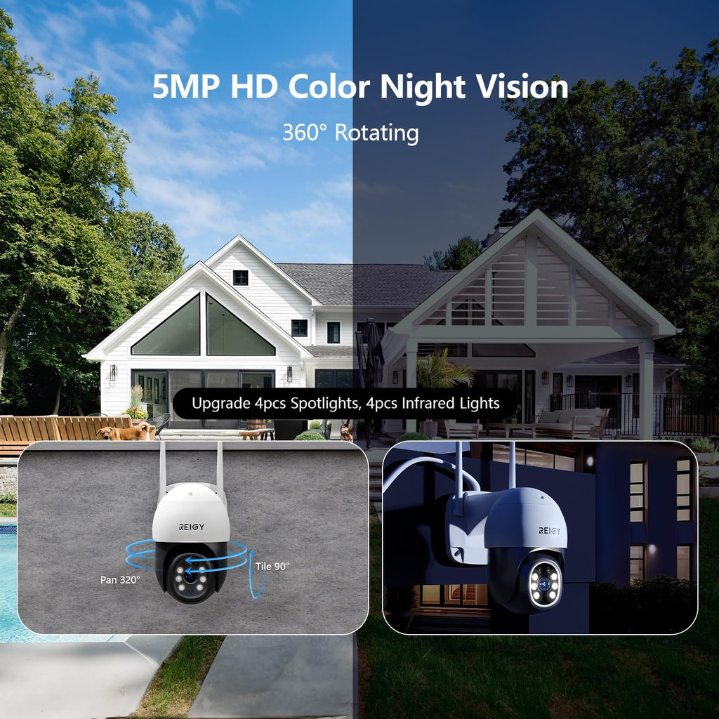 Kit Camera Surveillance WiFi Exterieure - Disque Dur 1To - Système Videosurveillance