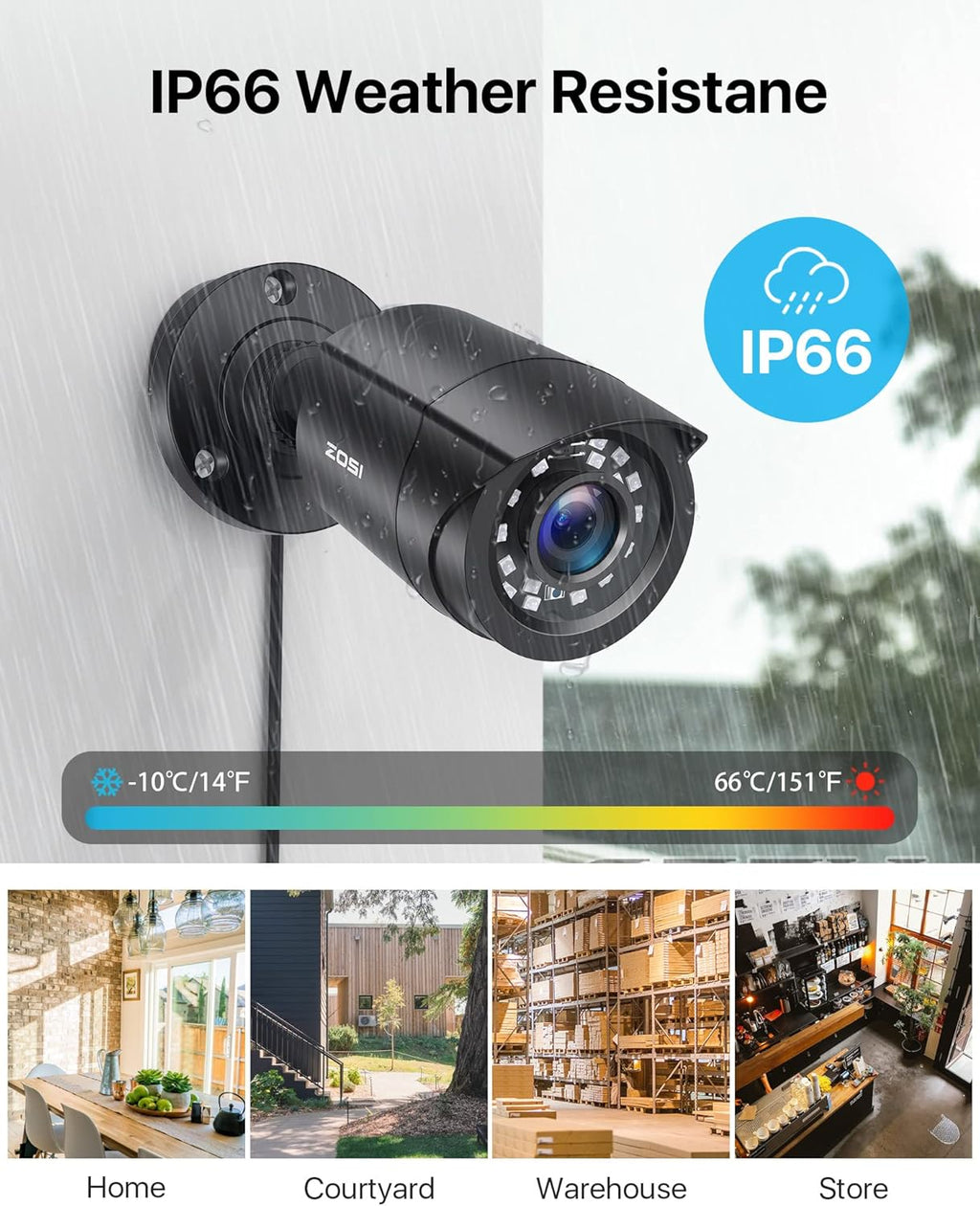 Kit 4 Caméra de Surveillance Extérieure avec Alerte Instantanée