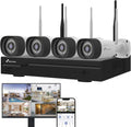 Kit de 4 caméras de surveillance professionnelles WiFi SuperHD avec 4 caméras